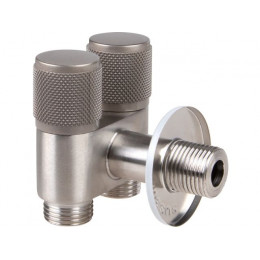 Кран вентильный угловой 1/2" нар. Х 1/2" нар. Х 1/2" нар. установочный, AV Engineering