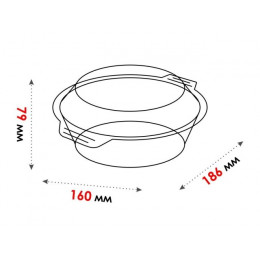 Кастрюля из жаропрочного стекла, 0.7 л, с крышкой, 186х160х79 мм, PERFECTO LINEA