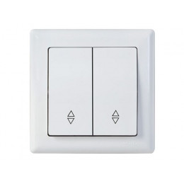 Выключатель проходной 2-клав. (скрытый, винт. зажим) белый, DARIA, MUTLUSAN