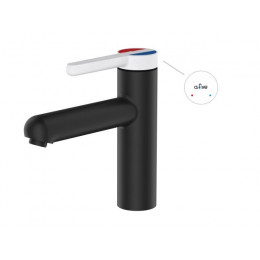 Смеситель для умывальника (Lt) D35, серия Rose черный + белый, a-five