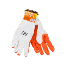 Перчатки х/б, латексное покрытие (усиленные), 9 р-р STARTUL