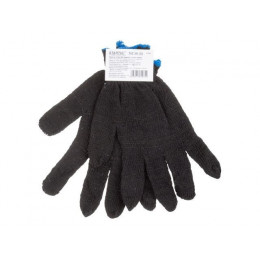 Перчатки х/б без ПВХ покрытия, 7,5 класс, черные STARTUL