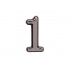 Цифра дверная АЛЛЮР пластик "1" хром