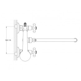 Смеситель для ванны вентильный (тип I), серия 410 ECONOCE