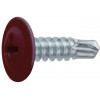 Саморез 4.2х16 мм с прессшайбой, цинк, со сверлом, RAL 3011 (150 шт в пласт. конт.) STARFIX