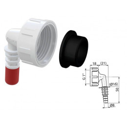 Штуцер G1"/8–16, Alcaplast