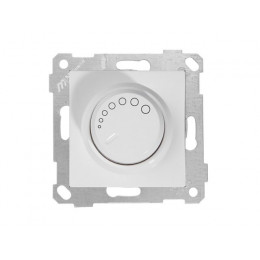 Выключатель поворотный (диммер) (скрытый, без рамки, винт. зажим, 1000Вт) белый, RITA, MUTLUSAN