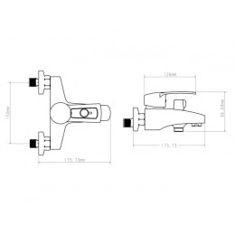 Смеситель для ванны D40-A, серия 320, ECONOCE