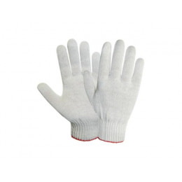 Перчатки х/б трикотажные, 10класс,белые, РБ (мин. риски)