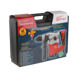 Перфоратор WORTEX RH 3239 F в чем. + (2 зубила, 3 сверла) 1500 Вт, 6.0 Дж, 32 мм, 4 режима, SDS-plus