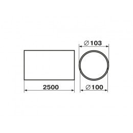 Воздуховод 2005 жесткий круглый 125мм х 0,5м ZERNBERG