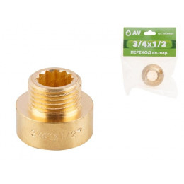 Переход 3/4" вн. х 1/2" нар., AV Engineering (инд. упак.)