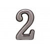 Цифра дверная АЛЛЮР БОЛЬШАЯ пластик "2" хром