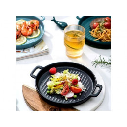 Тарелка-блюдо керамическая, 23.5х18.5х2.5 см, серия ASIAN, зеленая, PERFECTO LINEA