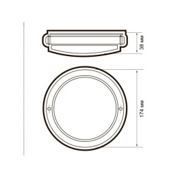 Светильник светодиодный PBH-PC7-RA, 18W, 4000K, IP65, WHITE JAZZWAY