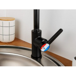 Смеситель для кухни (Lt) D35, серия Lotus черный, a-five