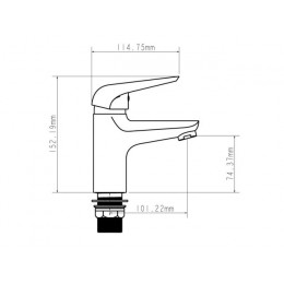 Смеситель для умывальника D35-A, серия 280, ECONOCE