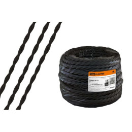 Ретро провод "Эко" 2х1,5 витой ГОСТ черный (50м) TDM