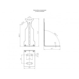 Кронштейн угловой для радиаторов усиленный, AV Engineering
