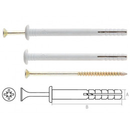 Дюбель-гвоздь 6х80 мм полипропилен гриб (1000 шт в коробе) STARFIX