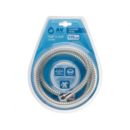 Шланг душевой, PVC, 1/2" г-г 175 см, хром, AV Engineering
