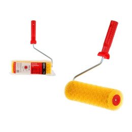 Валик поролоновый "Горошек" 250мм с ручкой 8мм STARTUL PROFI