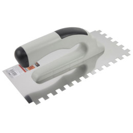 Гладилка нерж. 130х270мм зуб 10х10мм с двухкомпонентной ручкой STARTUL PROFI (ST1051-21)