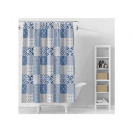 Шторка для ванной (12 колец в комплекте), 180x180 см, Secret, калейдоскоп, PERFECTO LINEA
