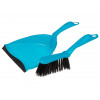 Щетка-сметка+ совок с резинкой (набор для уборки), Solid (Солид), голубой, PERFECTO LINEA