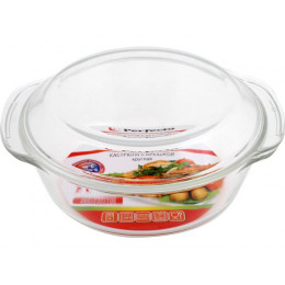 Кастрюля из жаропрочного стекла, 2.0 л, с крышкой, 260х232х105 мм, PERFECTO LINEA