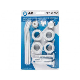Комплект для монтажа алюминиевых и биметаллических радиаторов 1" 3/4", 3-кронштейна, AV Engineering