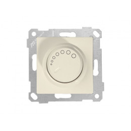 Выключатель поворотный (диммер) (скрытый, без рамки, винт. зажим, 1000Вт) кремовый, RITA, MUTLUSAN