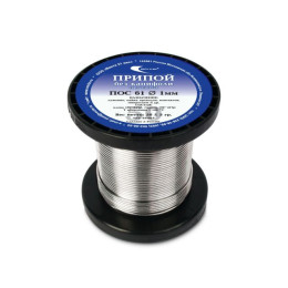 Припой ПОС 61 проволока, катушка ф1мм (50г)