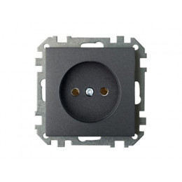 Розетка 1-ая (скрытая, б/з) графит, Стиль, Bylectrica