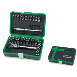 Набор головок MINI 1/4" 45предм. 6гр. TOPTUL