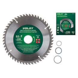 Диск пильный 190х30/20/16 мм 52 зуб. по дереву ВОЛАТ