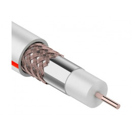 Кабель SAT 50 M, Cu/Al/Cu (64 %) 75 Ом (бухта 100 м) белый PROconnect