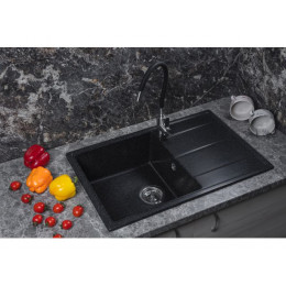 Мойка кухонная из искусственного камня BENEFIT оникс 730х470 мм, AV Engineering