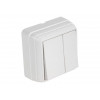 Выключатель 2-клав. (открытый) белый, BRON, MUTLUSAN