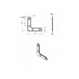 Уголок оконный 50х50x2 мм, белый цинк STARFIX