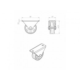 Ролик выкатной H-44 цинк STARFIX