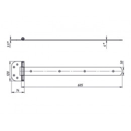 Петля-стрела 600 мм, б/п STARFIX