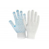 Перчатки х/б с ПВХ "Точка", 7,5класс, белые, РБ (мин. риски)