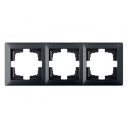 Рамка 3-местная графит, Стиль, Bylectrica