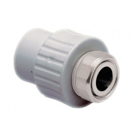 Муфта ПП с накидной гайкой 25х3/4" бел. РТП