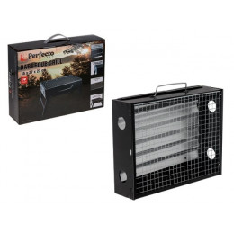 Мангал-барбекю складной с решеткой, 35х27х23 см, сталь, PERFECTO LINEA