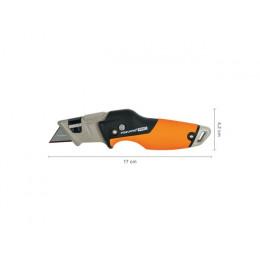 Нож строительный складной, со сменным лезвием CarbonMax FISKARS