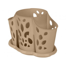 Сушилка для столовых приборов, 177х110х130 мм., шоколадный мокко, PLAST TEAM