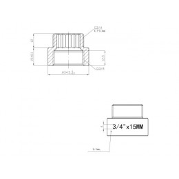 Удлинитель 3/4" вн.-нар. х 15 мм усиленный ХРОМ, AV Engineering (инд. упак.)