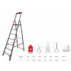 Лестница-стремянка алюм. проф. 151 см 7 ступ. 8,4кг NV3118 Новая Высота